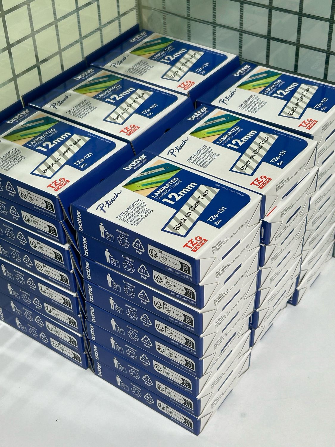 Brother Tze-131 Black on Clear 12mm Label Tape