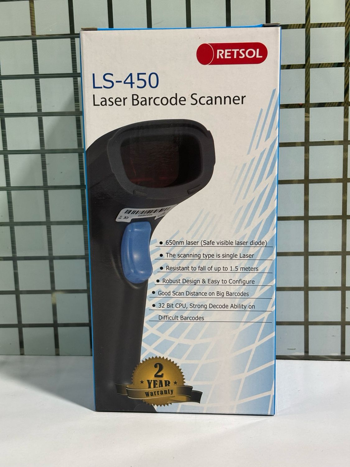 Retsol LS450 1D Handheld Laser Barcode Scanner Retsol LS450 1D Handheld Laser Barcode Scanner