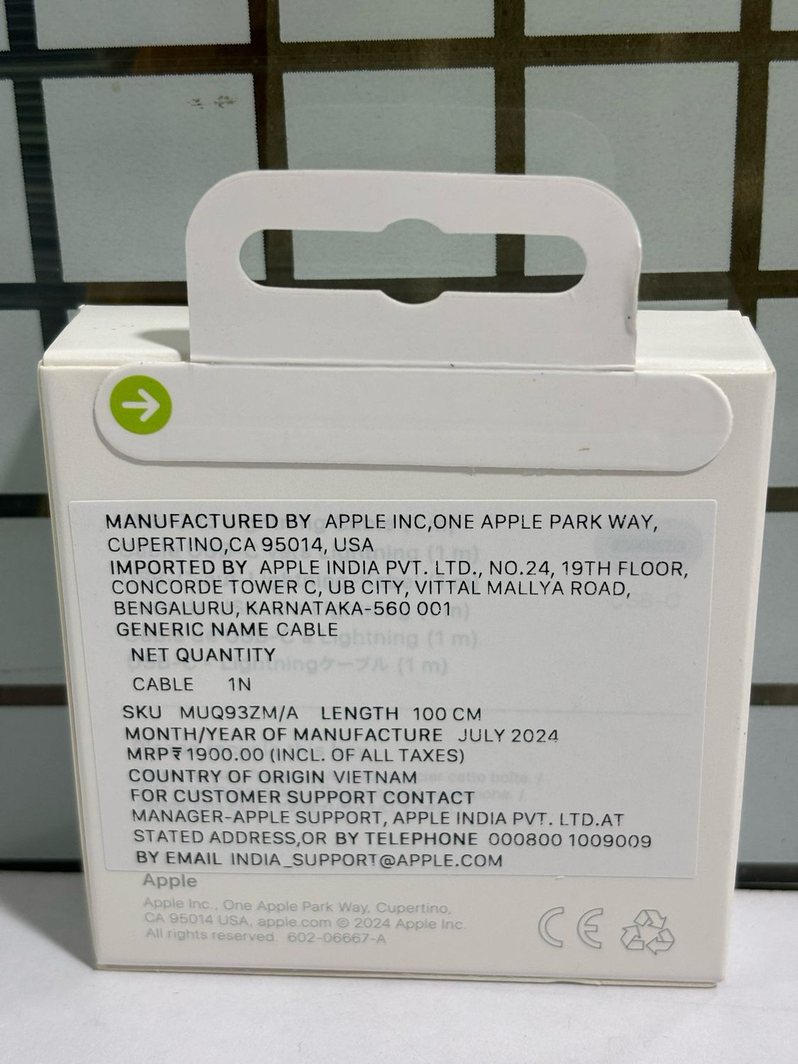 Original, Apple 1mtr Type-C to Lightning Cable Original, Apple 1mtr Type-C to Lightning Cable