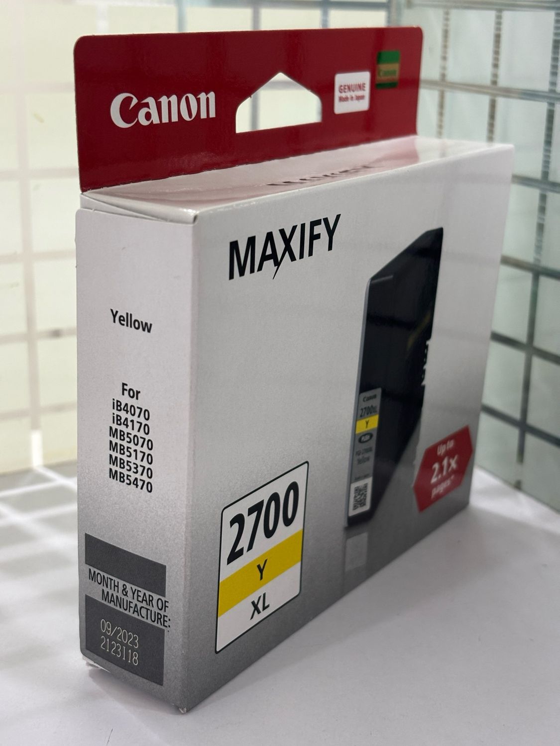 Canon Maxify 2700XL Yellow Ink Cartridge, 19.3ml Canon Maxify 2700XL Yellow Ink Cartridge, 19.3ml