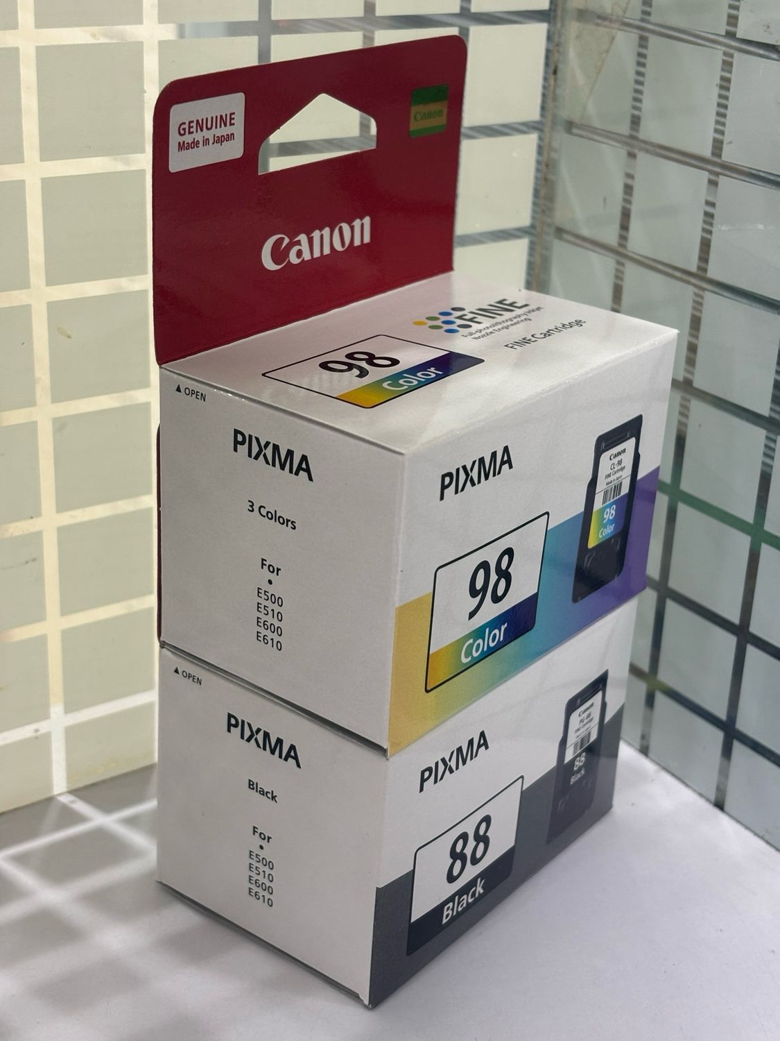 Canon Pixma E500, E510, E600, E610 Cartridge (PG88 CL98) Canon Pixma E500, E510, E600, E610 Cartridge (PG88 CL98)