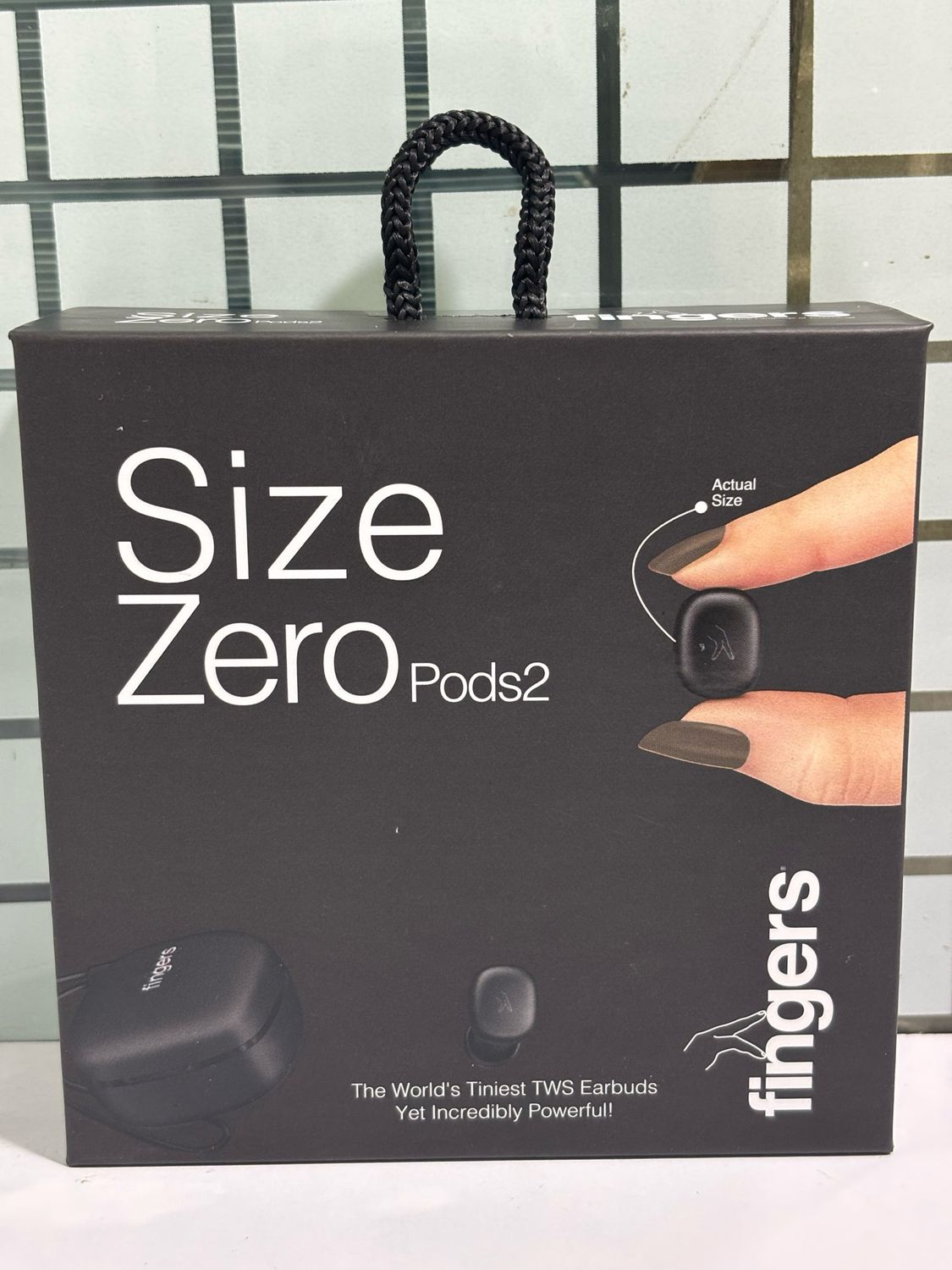 Fingers SizeZero Pods2 TWS Earbuds, Matte Black