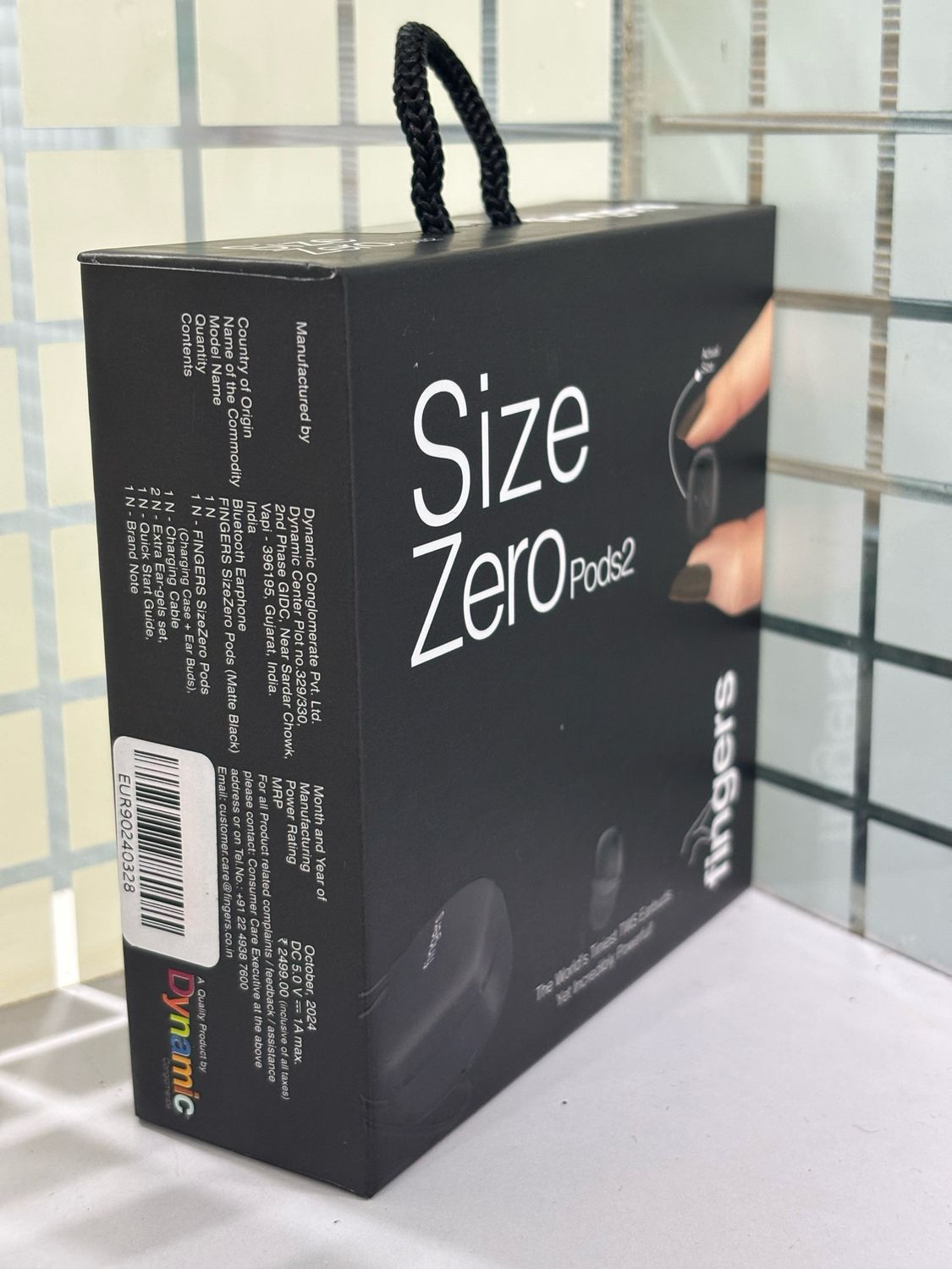 Fingers SizeZero Pods2 TWS Earbuds, Matte Black Fingers SizeZero Pods2 TWS Earbuds, Matte Black