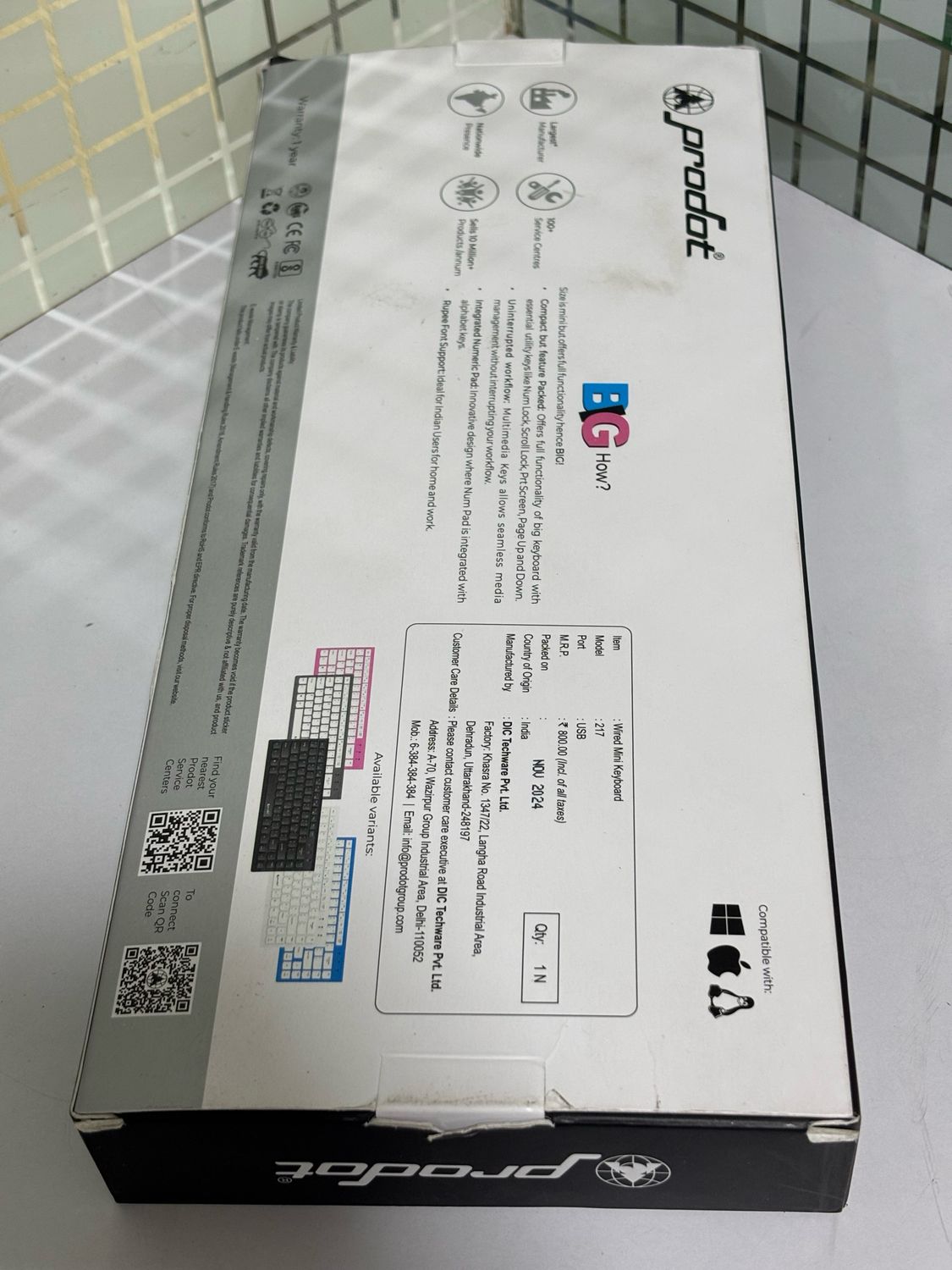 Prodot Wired Mini Keyboard (Pack of 10)