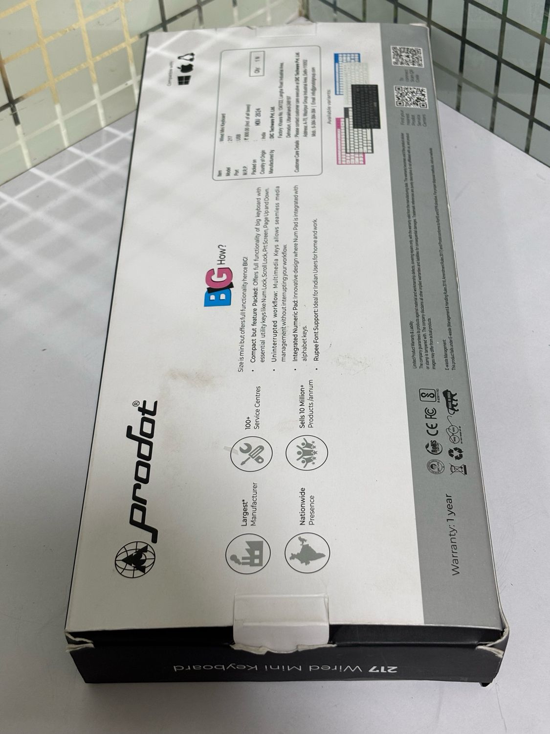 Prodot Wired Mini Keyboard (Pack of 10)