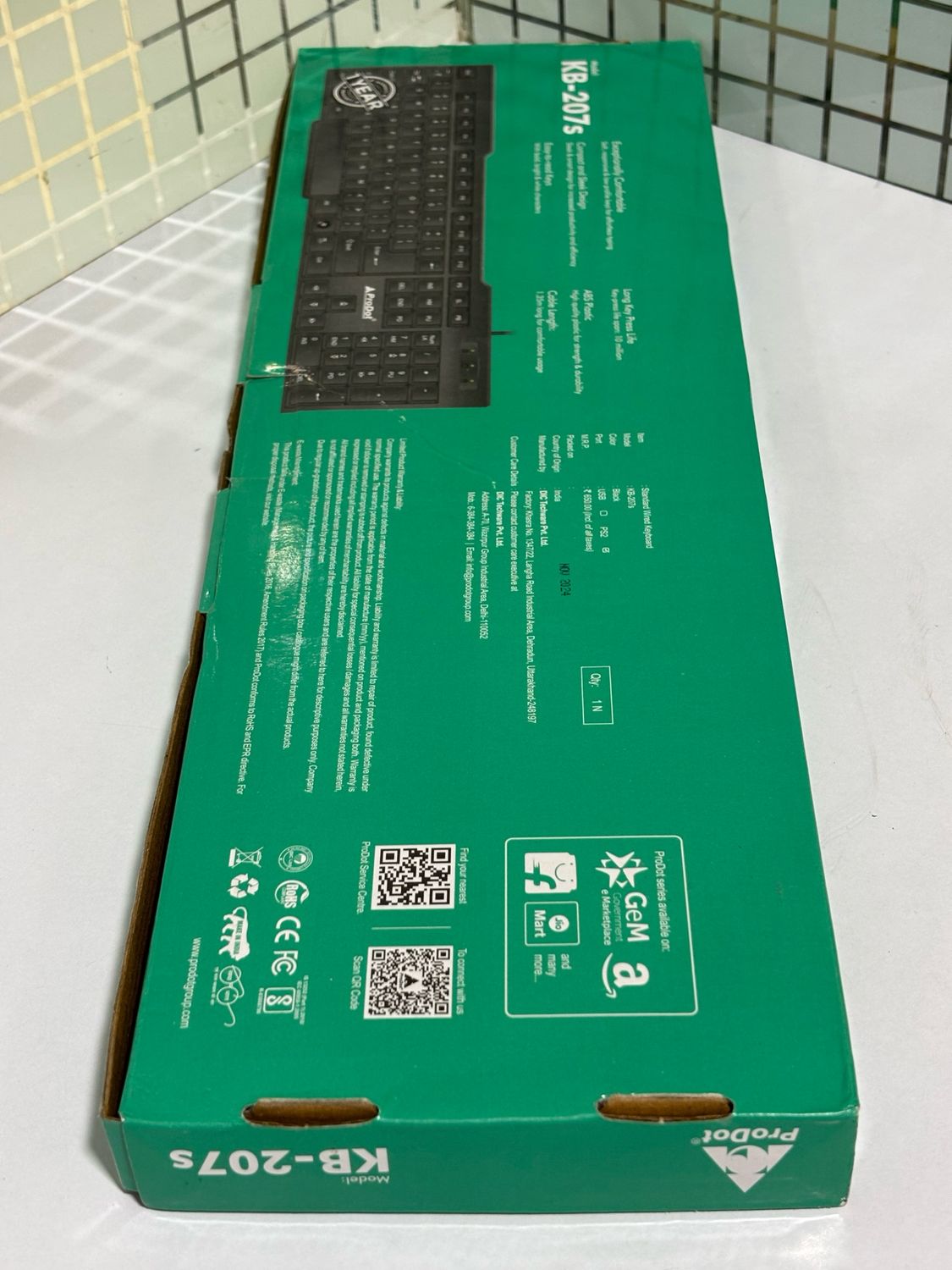 Prodot Ps/2 Wired Keyboard (KB207s) Prodot Ps/2 Wired Keyboard (KB207s)