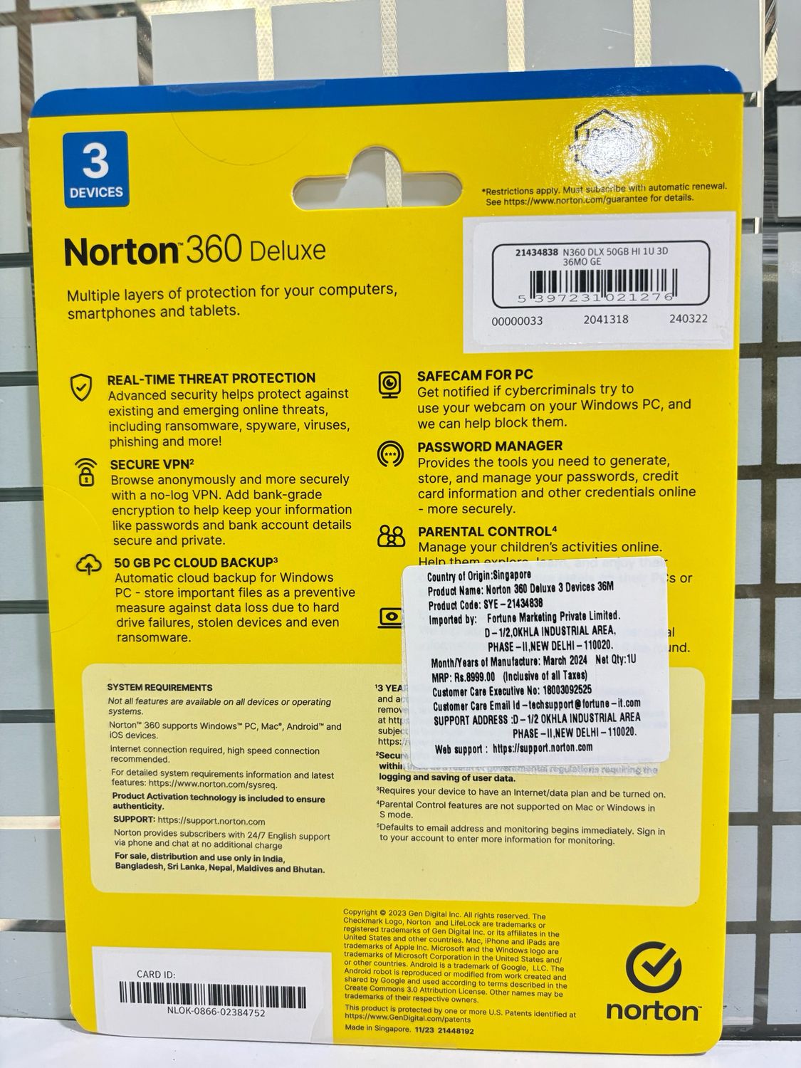 New, 3 User, 3 Year, Norton 360 Deluxe Total Security New, 3 User, 3 Year, Norton 360 Deluxe Total Security