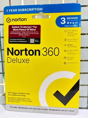 Renewal, 3 User, 1 Year, Norton 360 Deluxe Total Security