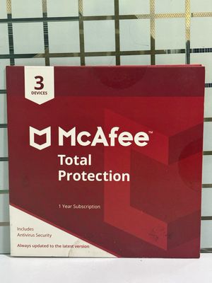 New, 3 User, 1 Year, McAfee Total Protection