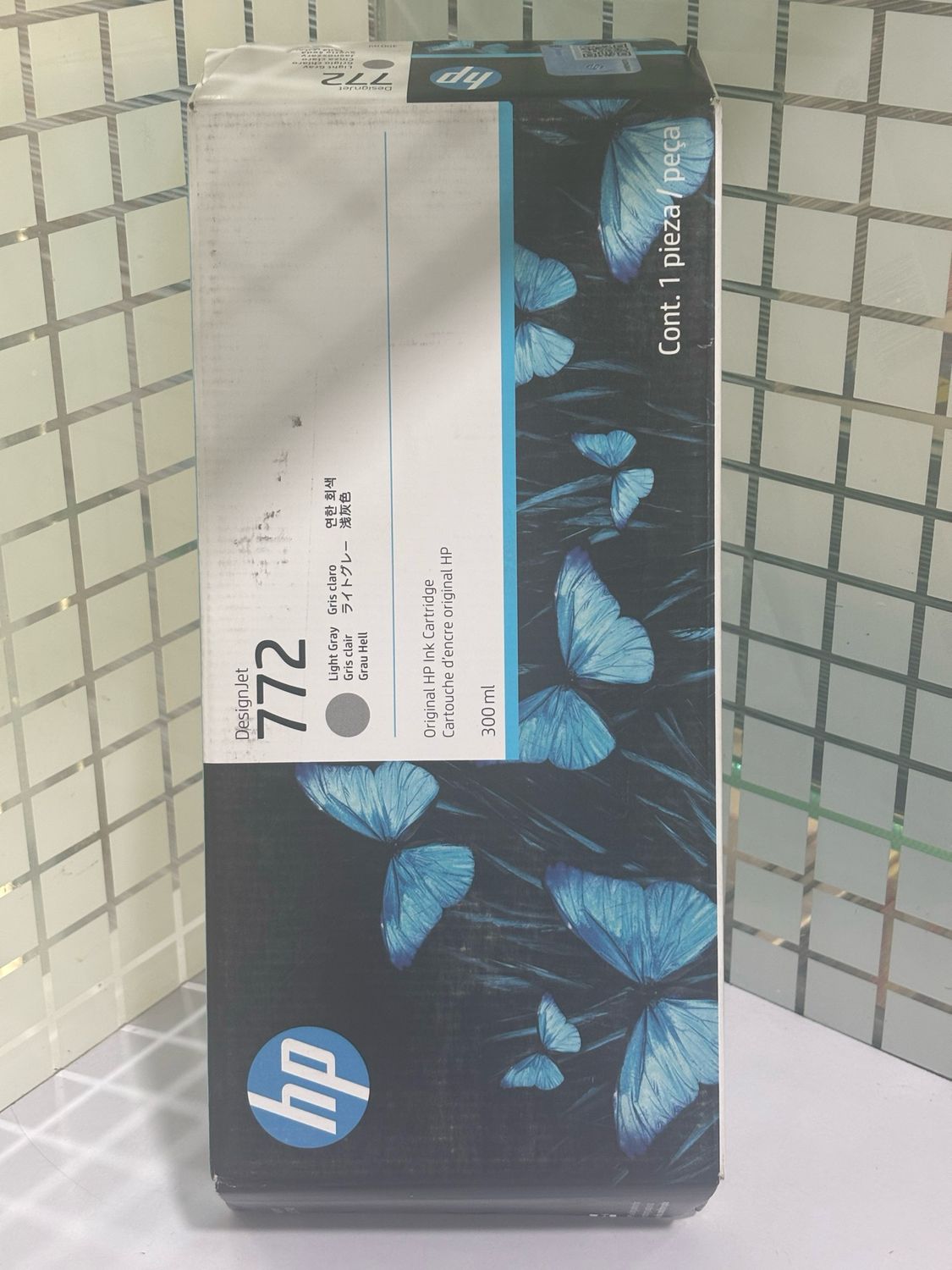 HP 772 Light Gray DesignJet Ink Cartridge, 300ml (CN634A)