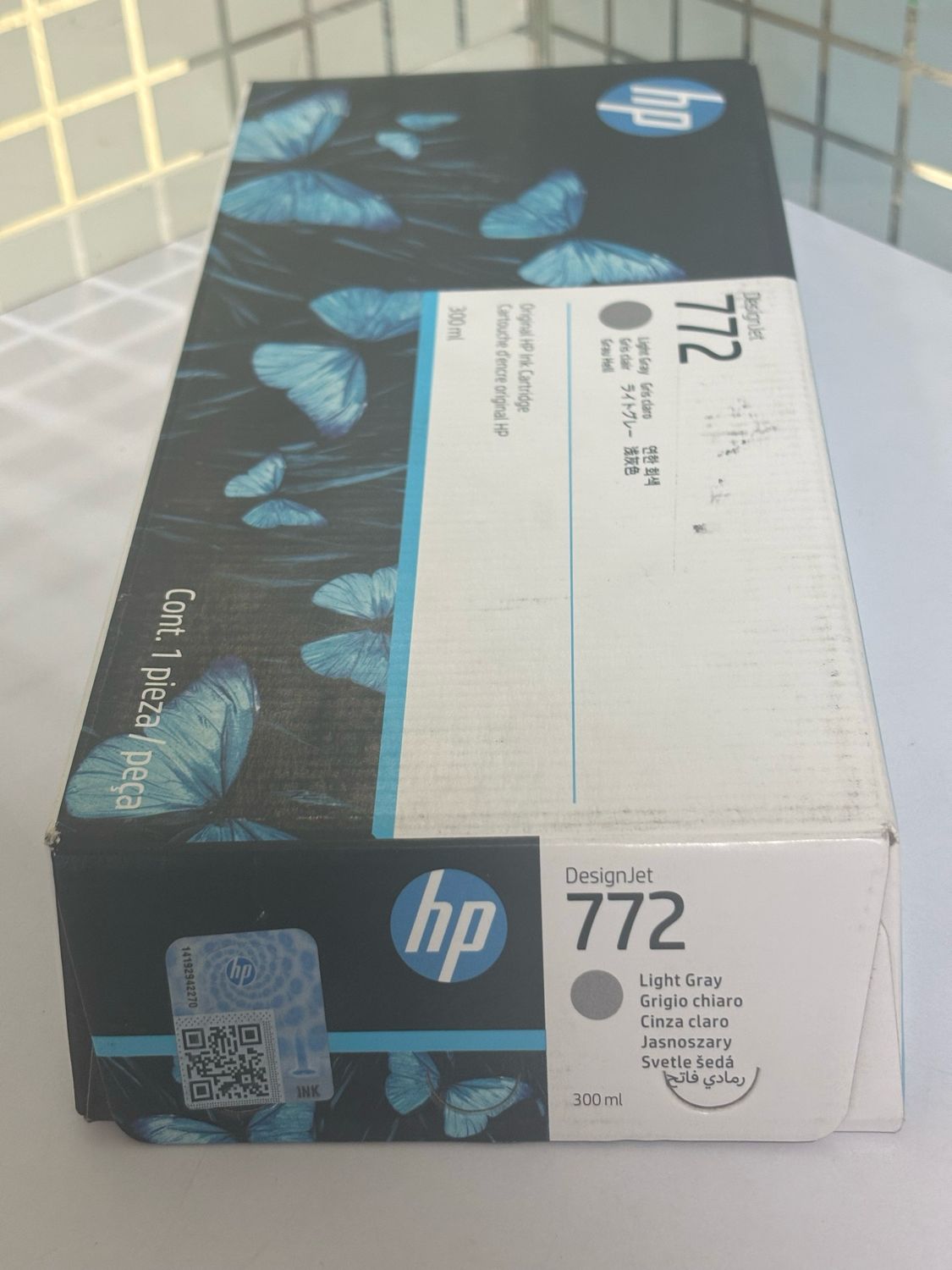 HP 772 Light Gray DesignJet Ink Cartridge, 300ml (CN634A)