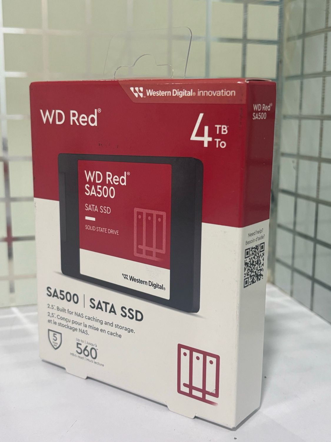 WD Red SA500 NAS SATA SSD 2.5”/7mm Cased - 4TB WD Red SA500 NAS SATA SSD 2.5”/7mm Cased - 4TB