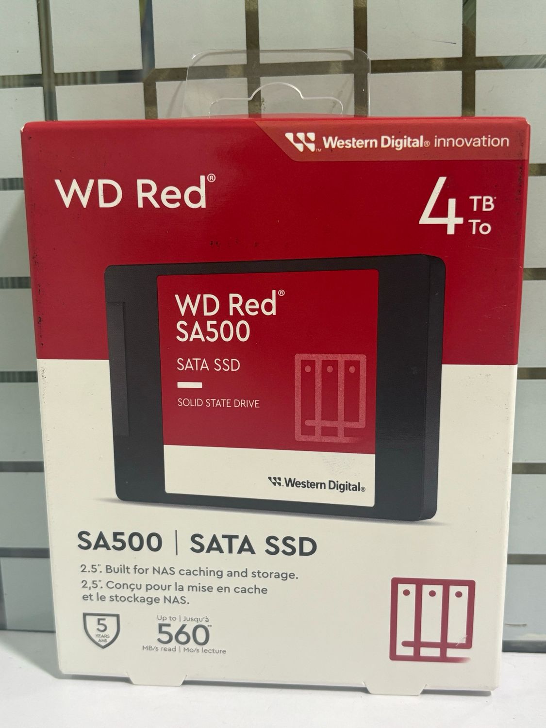 WD Red SA500 NAS SATA SSD 2.5”/7mm Cased - 4TB