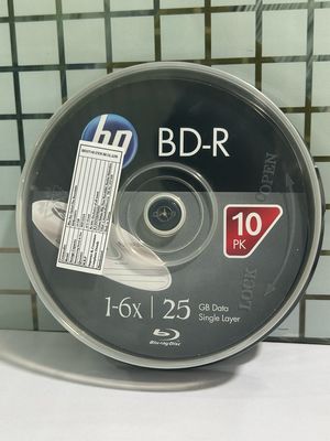 HP BD-R 6X 25GB Blu-Ray (Pack of 10) Cake Box Spindle