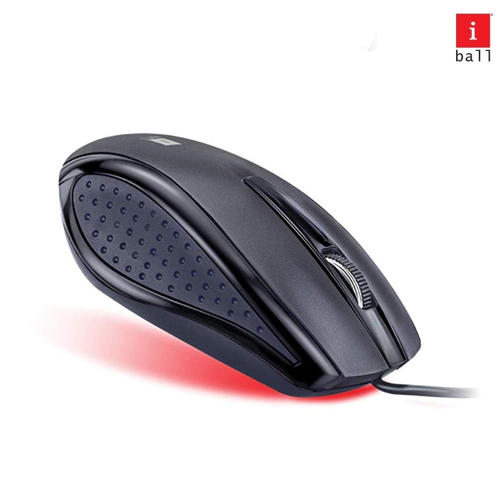iBall Style 63 Wired USB Optical Mouse (Black)
