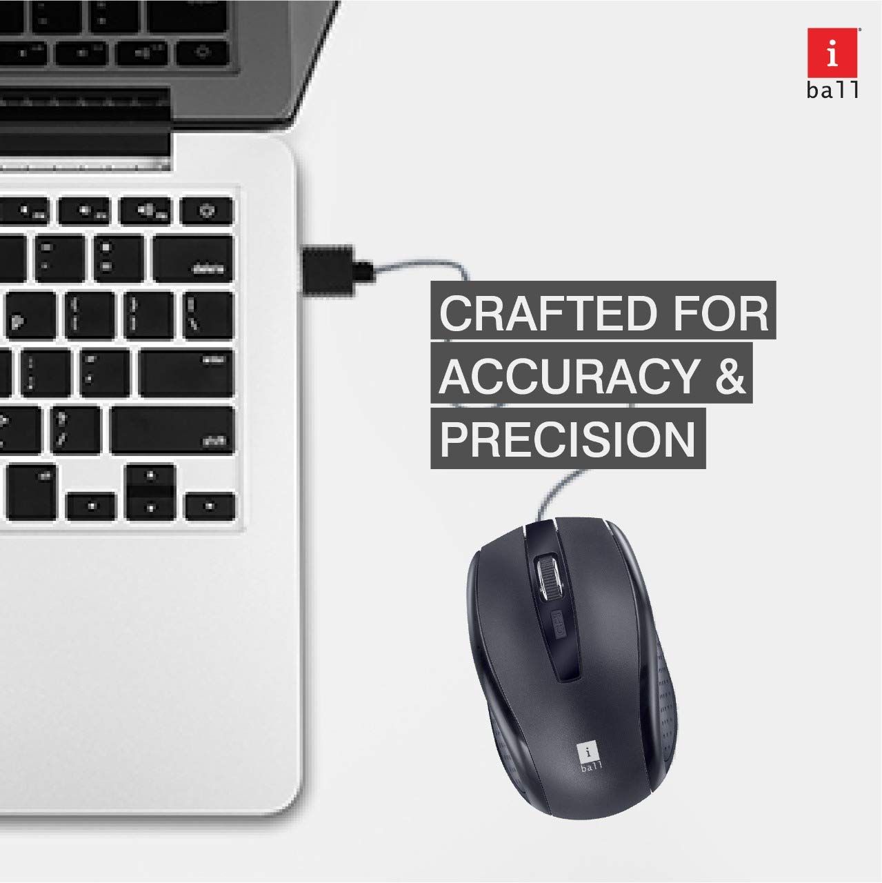 iBall Style 63 Wired USB Optical Mouse (Black)