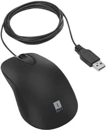 iball Turbo Wired Optical Mouse  (USB 2.0, Black)