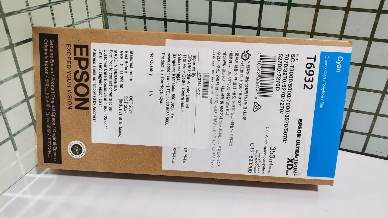 Epson T6932 Ink Cartridge, Cyan, 350ml Epson T6932 Ink Cartridge, Cyan, 350ml