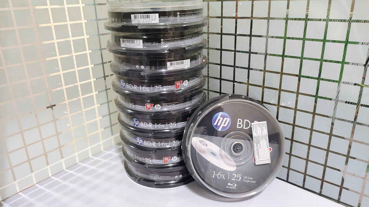 HP BD-R 6X 25GB Blu-Ray (Pack of 10) Cake Box Spindle HP BD-R 6X 25GB Blu-Ray (Pack of 10) Cake Box Spindle