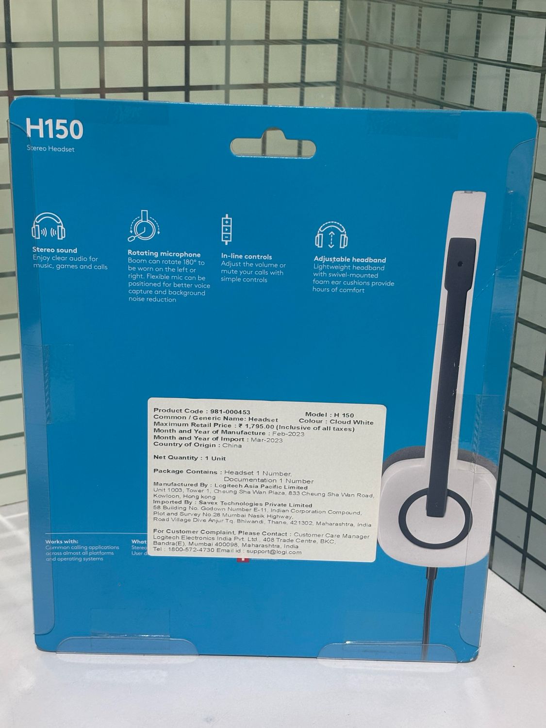 Logitech H150 Stereo Headset with Mic, White Logitech H150 Stereo Headset with Mic, White