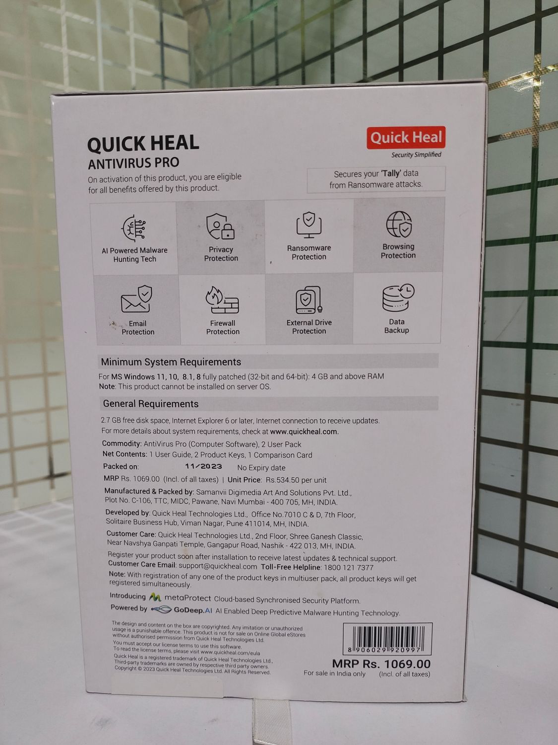 New, 4 User, 1 Year, Quick Heal Antivirus Pro