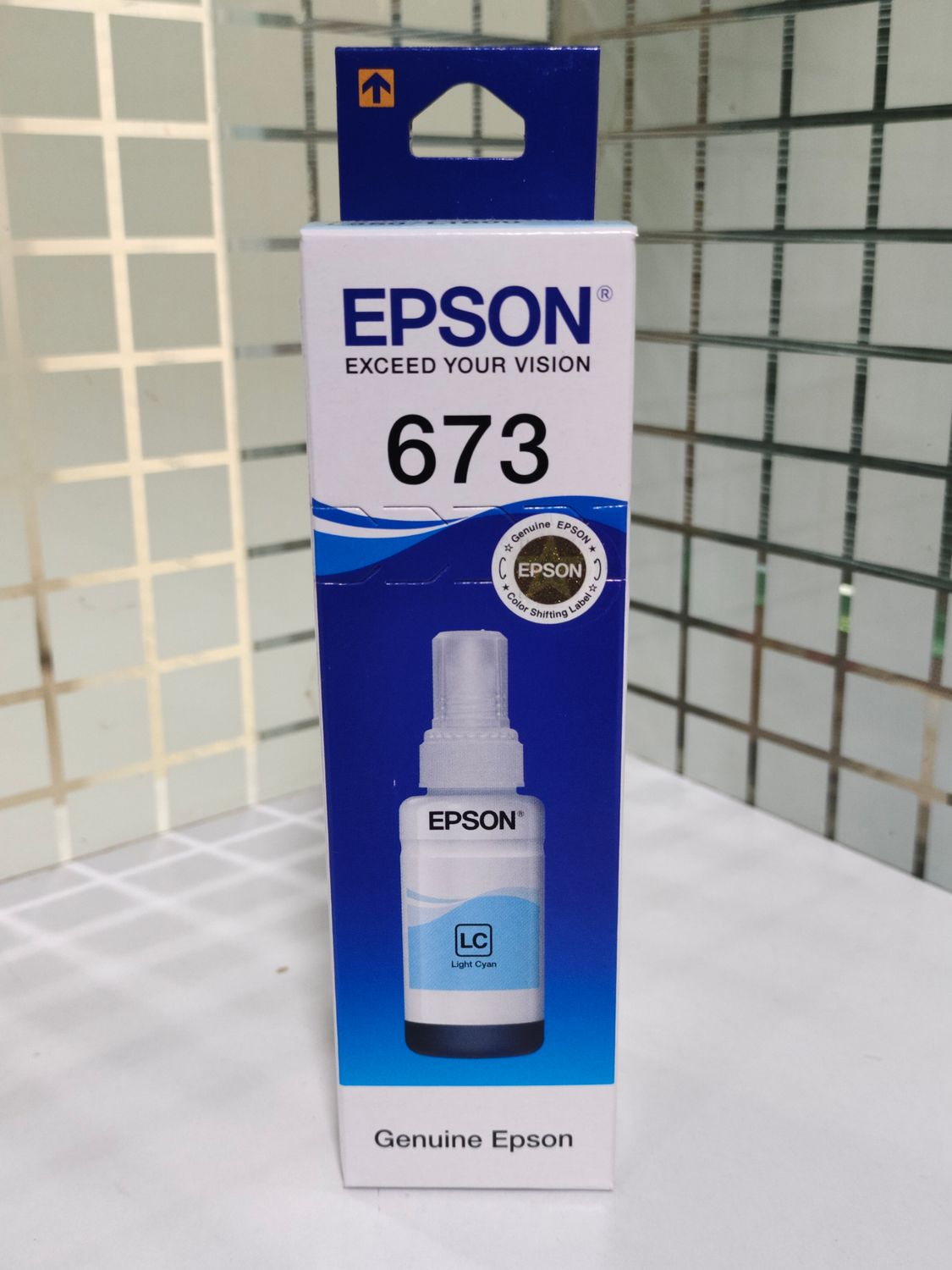 Epson 673 Light Cyan ink Bottle