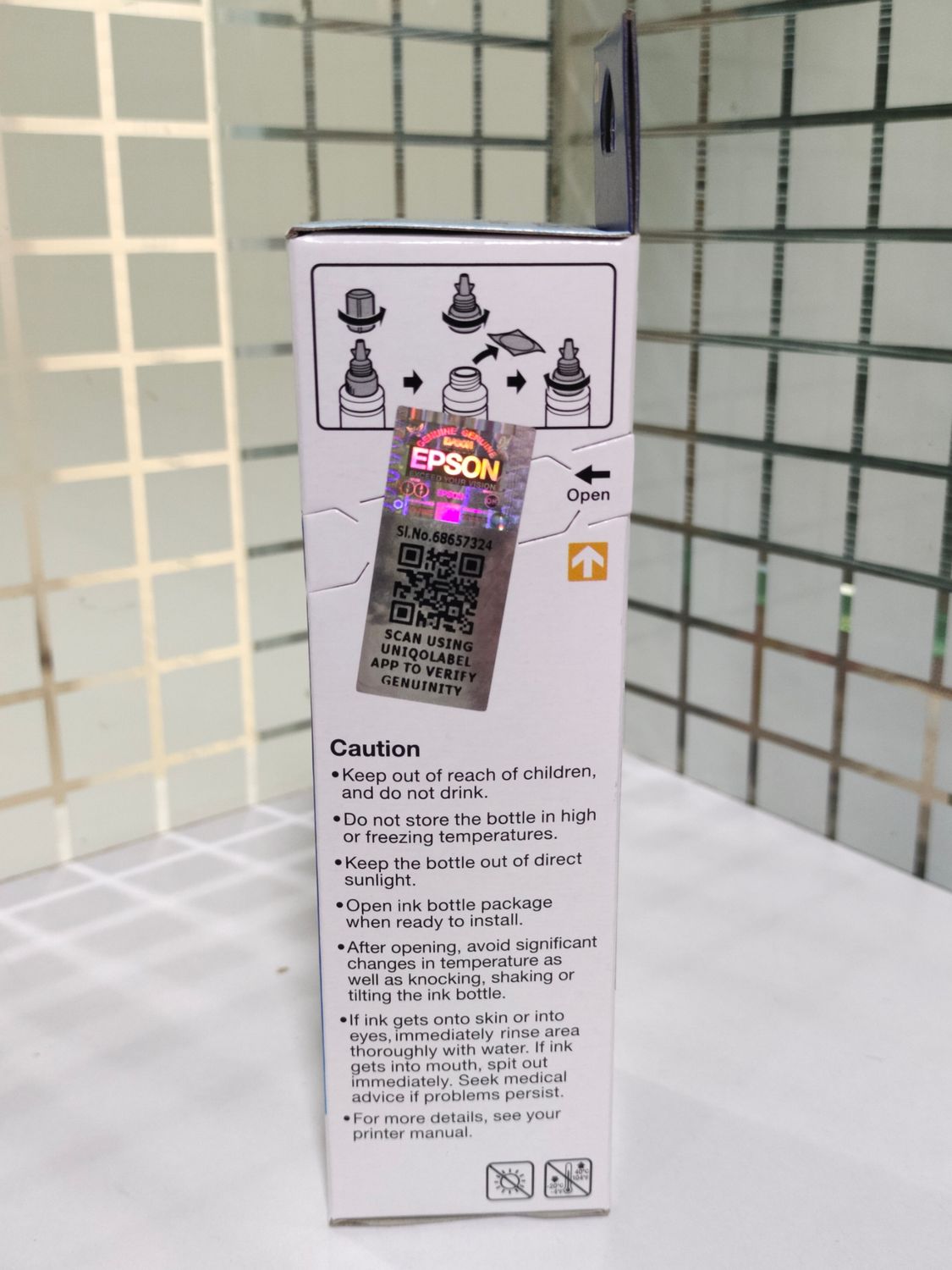 Epson 673 Light Cyan ink Bottle Epson 673 Light Cyan ink Bottle