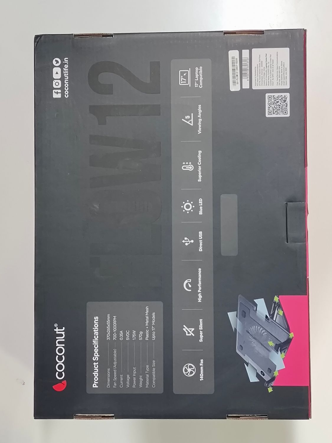 Coconut Flow12 Laptop Cooling Pad