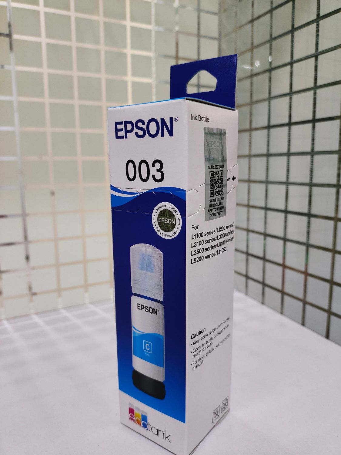 Epson 003 Cyan Ink Bottle