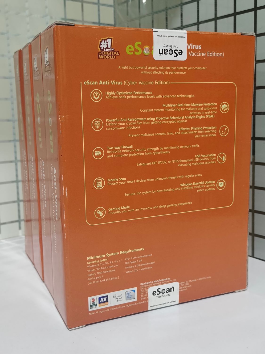 New v22x, 10 User, 1 Year, eScan Anti-Virus Security