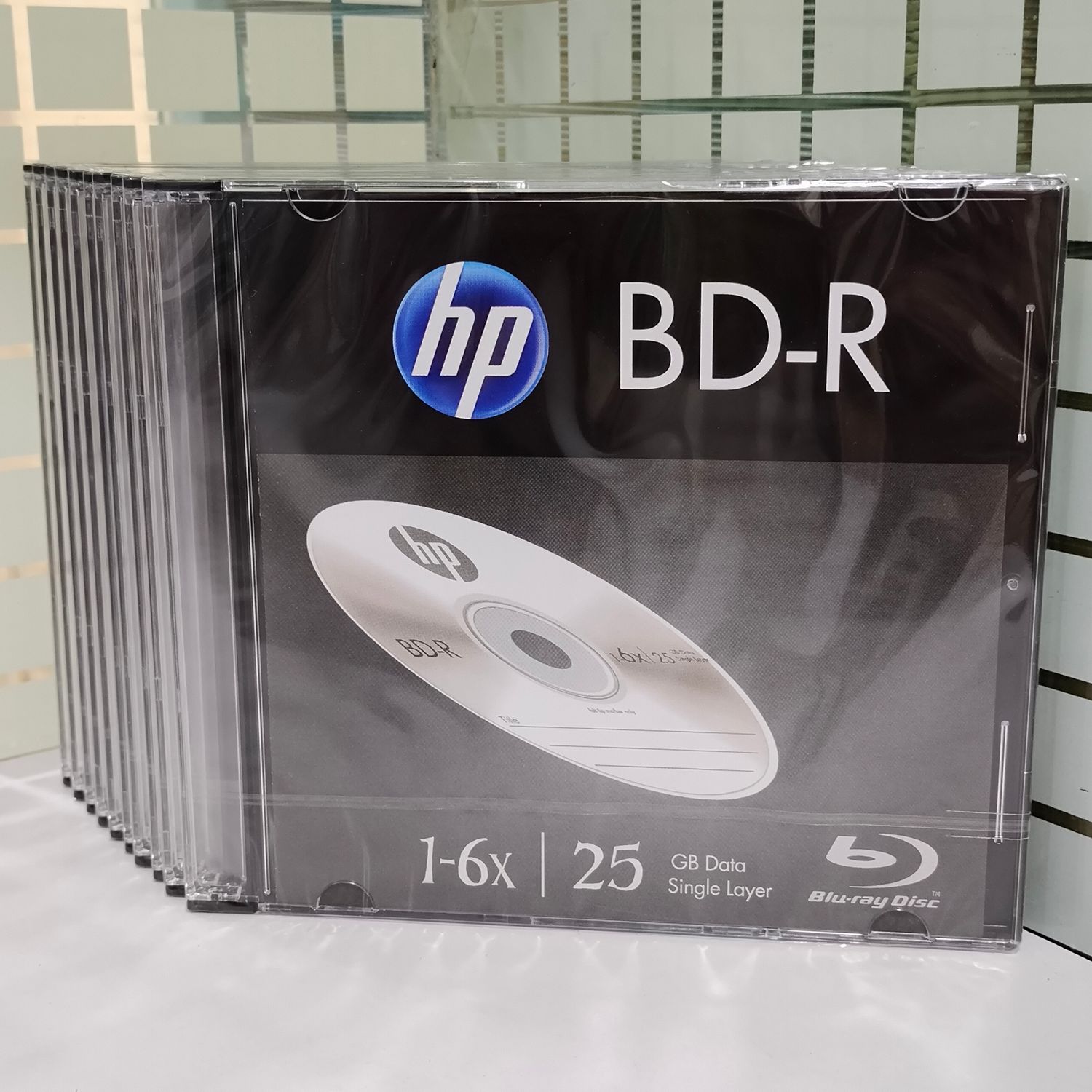 HP BD-R 6X 25GB Blu-Ray with jewel case (Pack of 10)