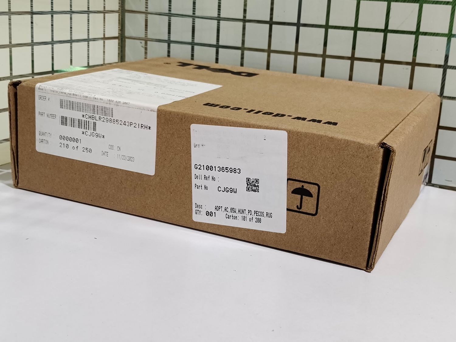 Dell Laptop Charger Adapter C Type 65W Part No CJG9W Dell Laptop Charger Adapter C Type 65W Part No CJG9W