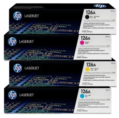 HP 126a Set of 4 Color Toner Cartridge (Pro 100, CP1025, M275)