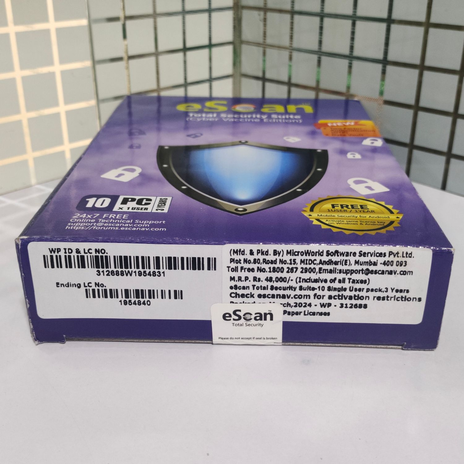 New, 10 User, 1 Year, eScan Total Security (v22x) New, 10 User, 1 Year, eScan Total Security (v22x)