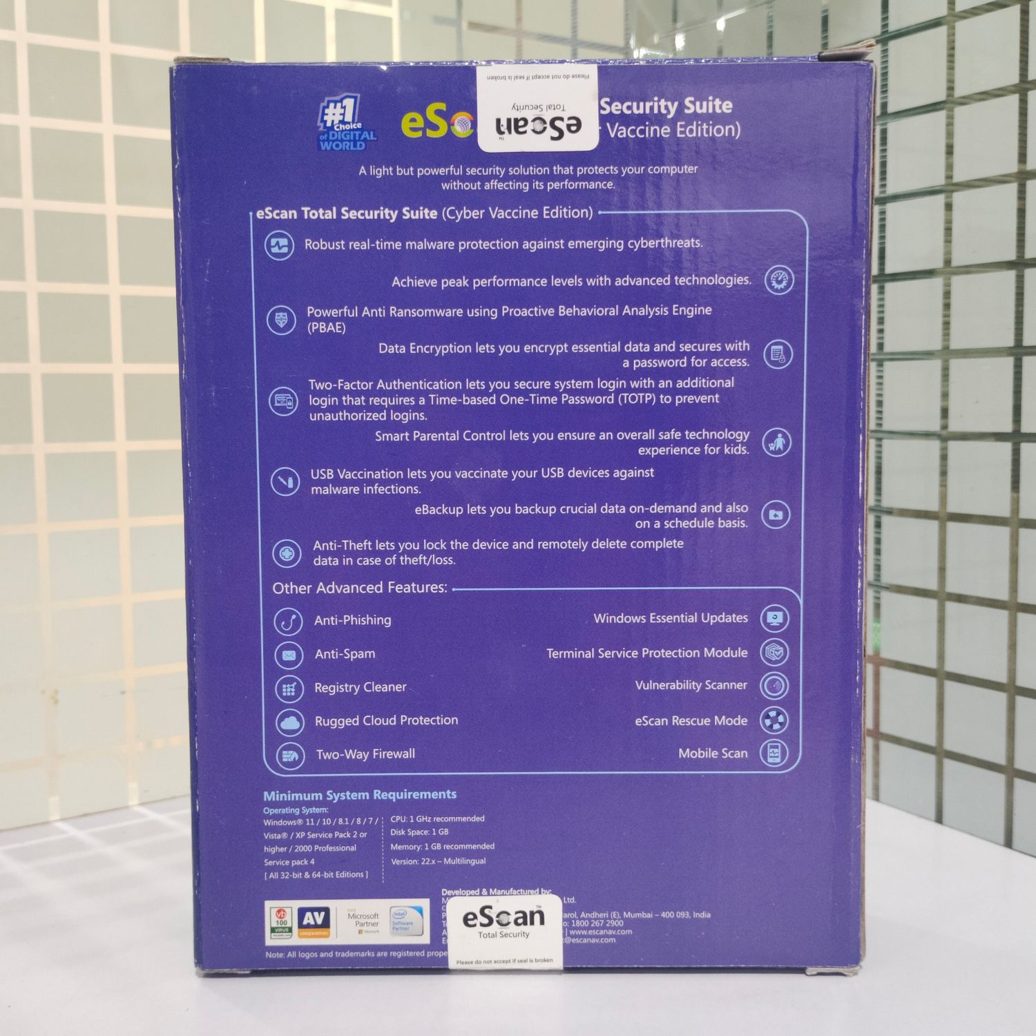 New, 10 User, 1 Year, eScan Total Security (v22x) New, 10 User, 1 Year, eScan Total Security (v22x)