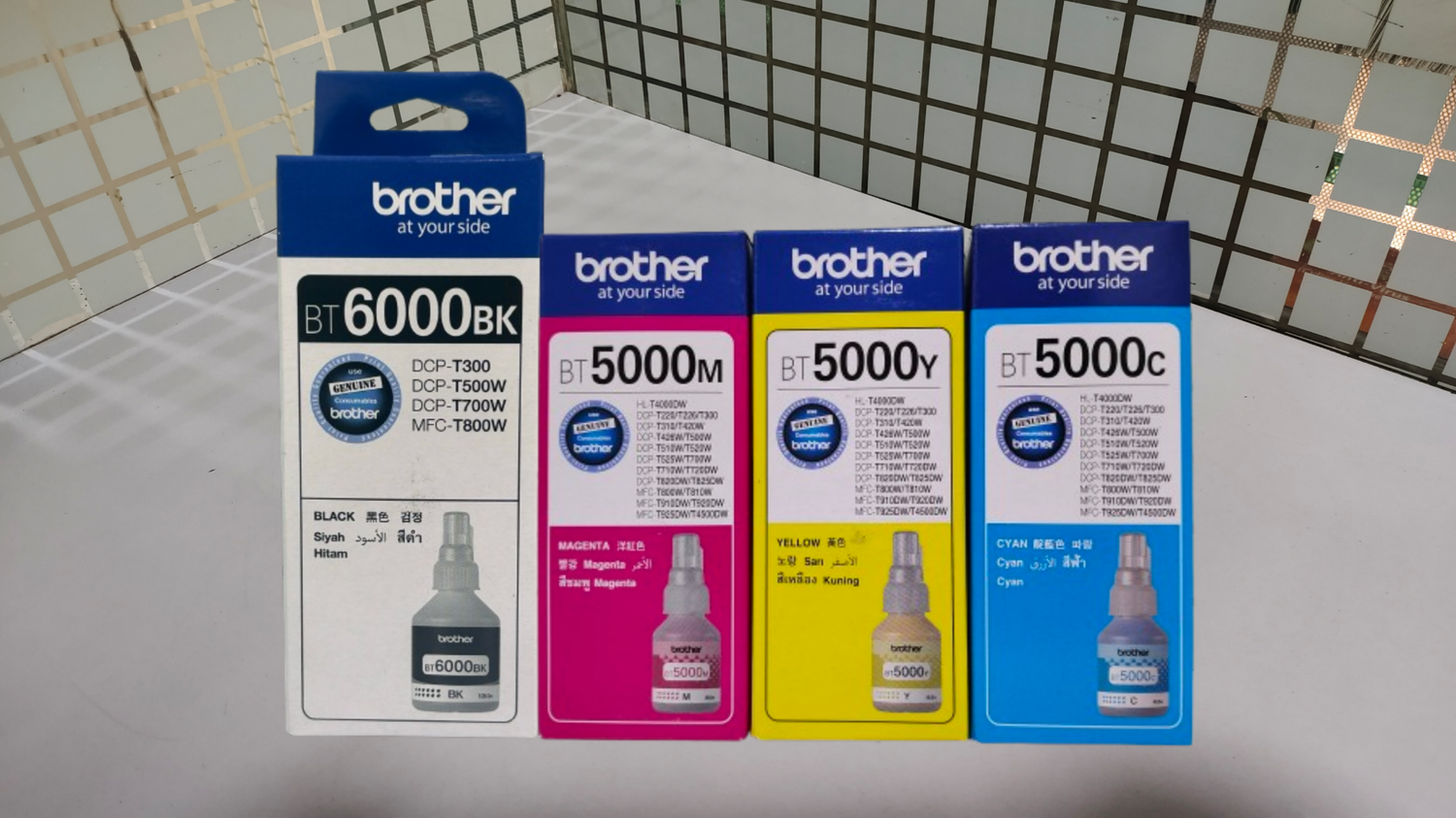 Brother BT6000BK, BT5000 Set of 4 Bottle (T300, T500w, T700w, T800w)
