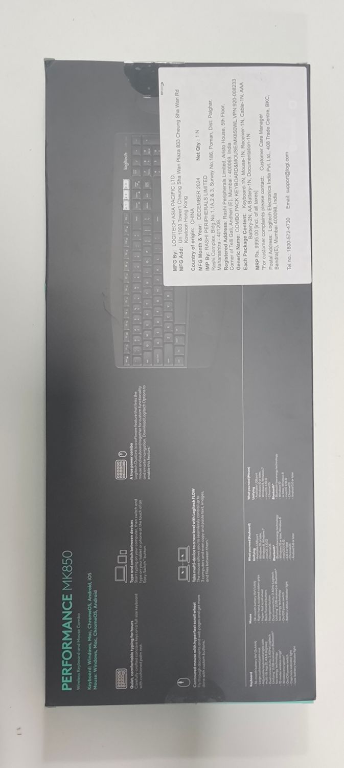 Logitech MK850 Wireless Keyboard Mouse