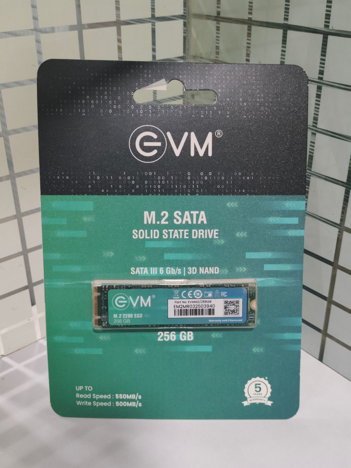 EVM M.2 (2280) 256GB SSD - Fast Performaning SATA Internal SSD