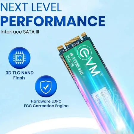 EVM M.2 (2280) 256GB SSD - Fast Performaning SATA Internal SSD EVM M.2 (2280) 256GB SSD - Fast Performaning SATA Internal SSD