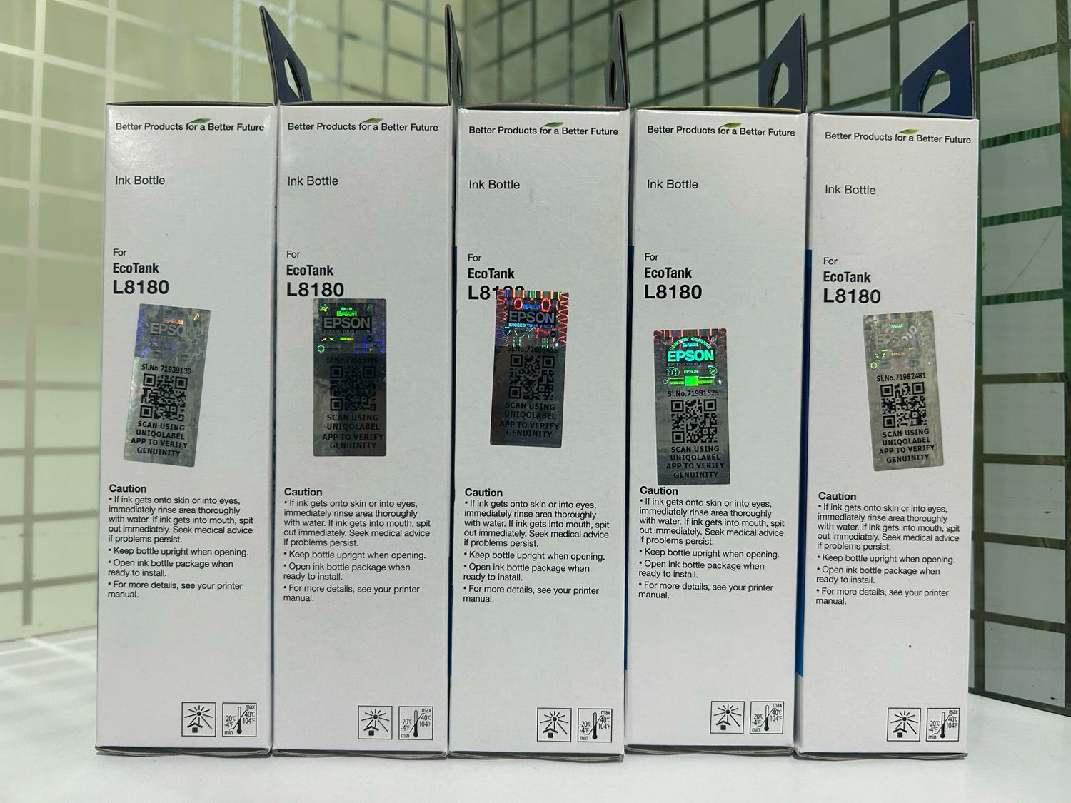 Epson 011/012 set of 6 bottle, L8180 (PB/Bk/C/Y/M/Gr) Epson 011/012 set of 6 bottle, L8180 (PB/Bk/C/Y/M/Gr)