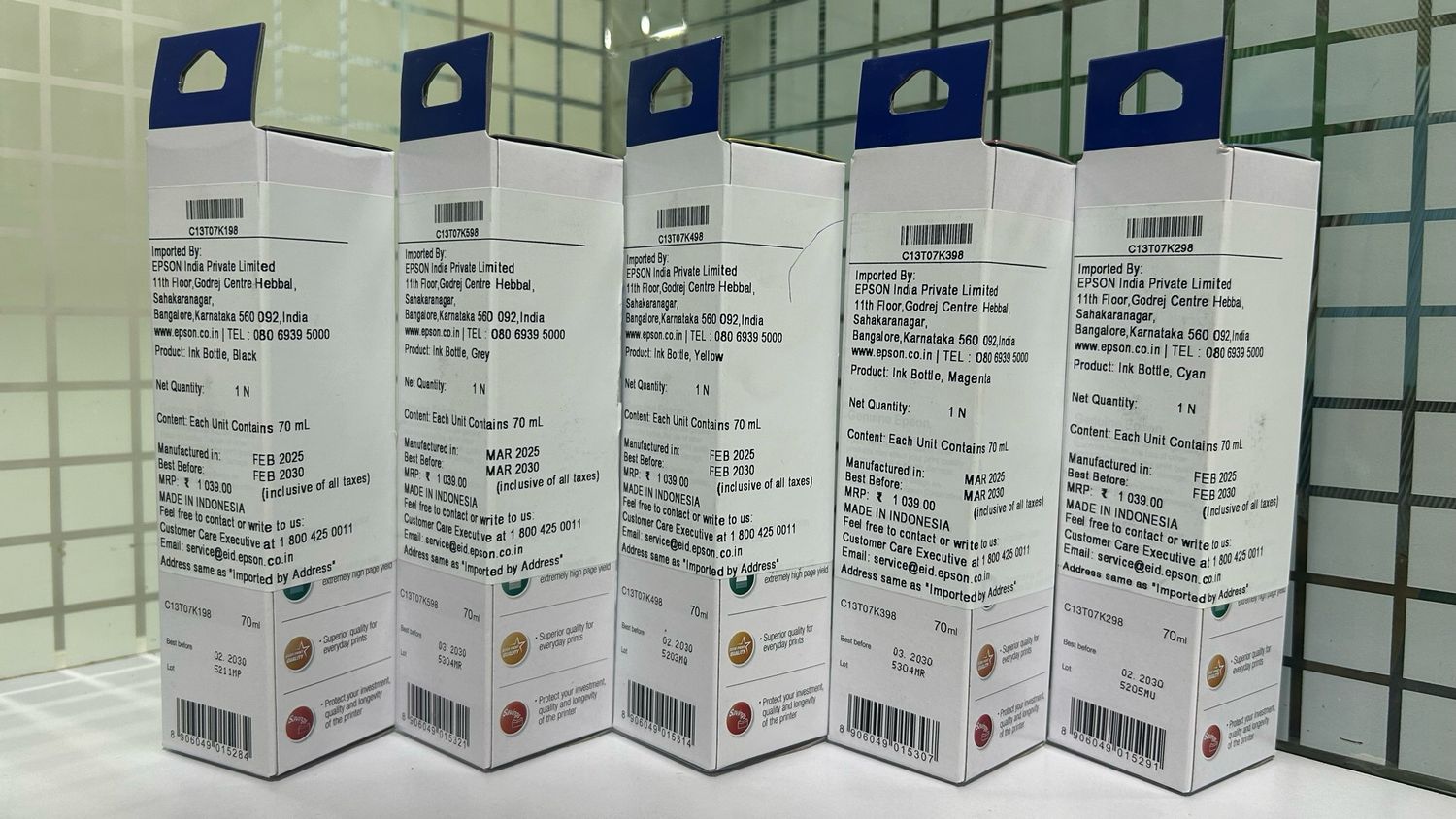 Epson 011/012 set of 6 bottle, L8180 (PB/Bk/C/Y/M/Gr) Epson 011/012 set of 6 bottle, L8180 (PB/Bk/C/Y/M/Gr)