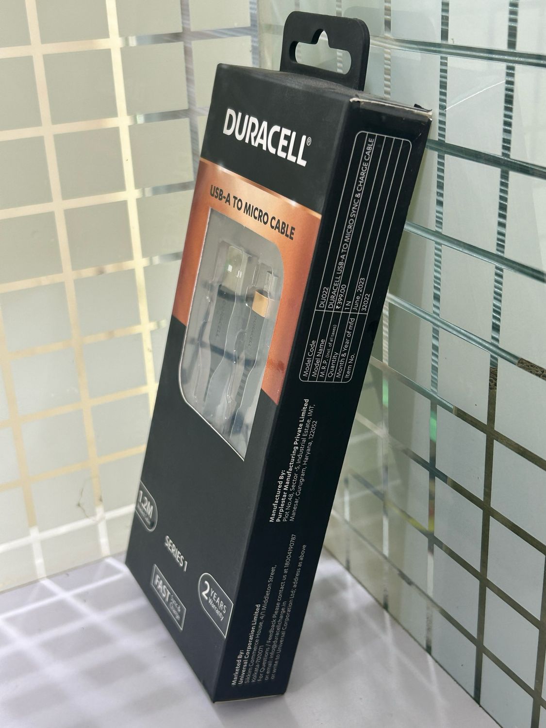 Duracell USB  To Micro Sync & Charging Cable SL1 DU022