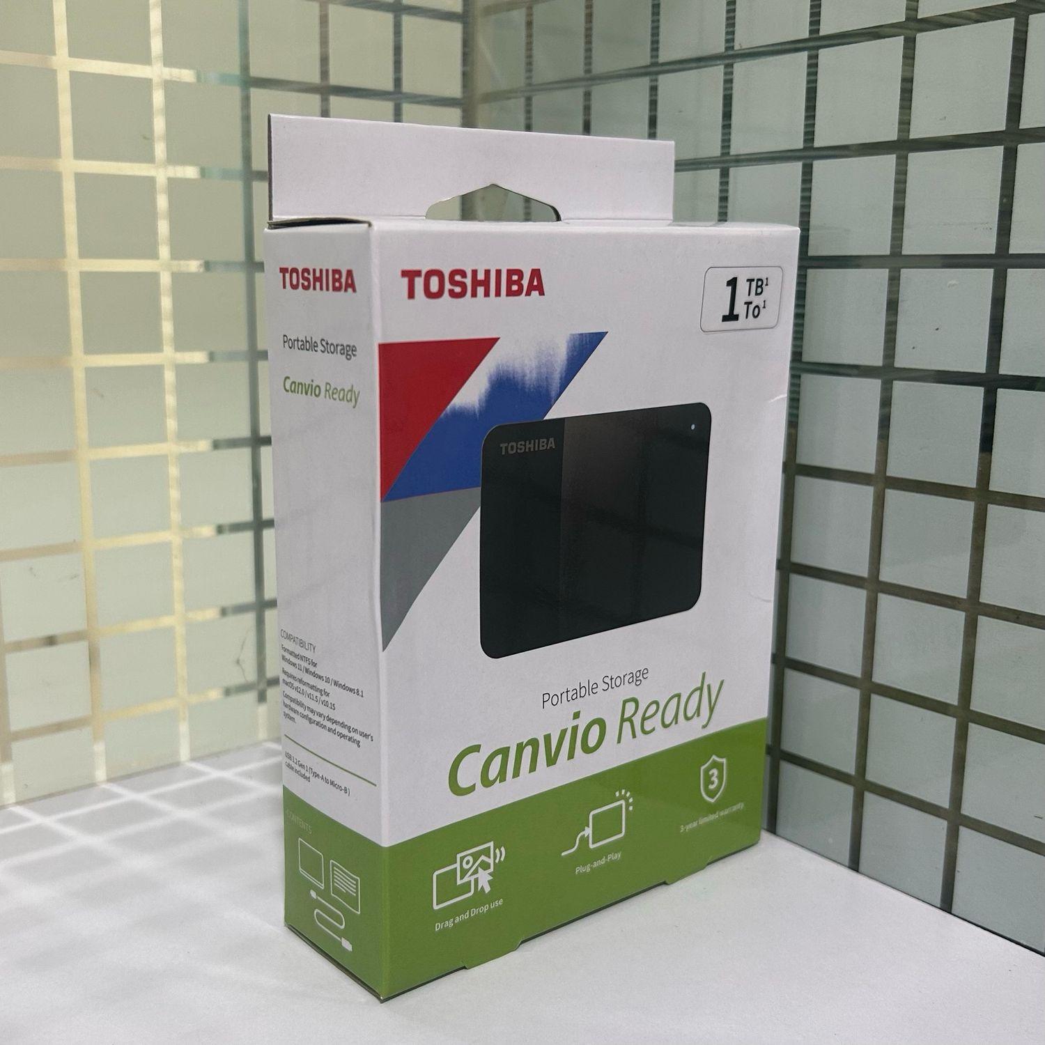 Toshiba 1TB External Hard Drive, Canvio Ready