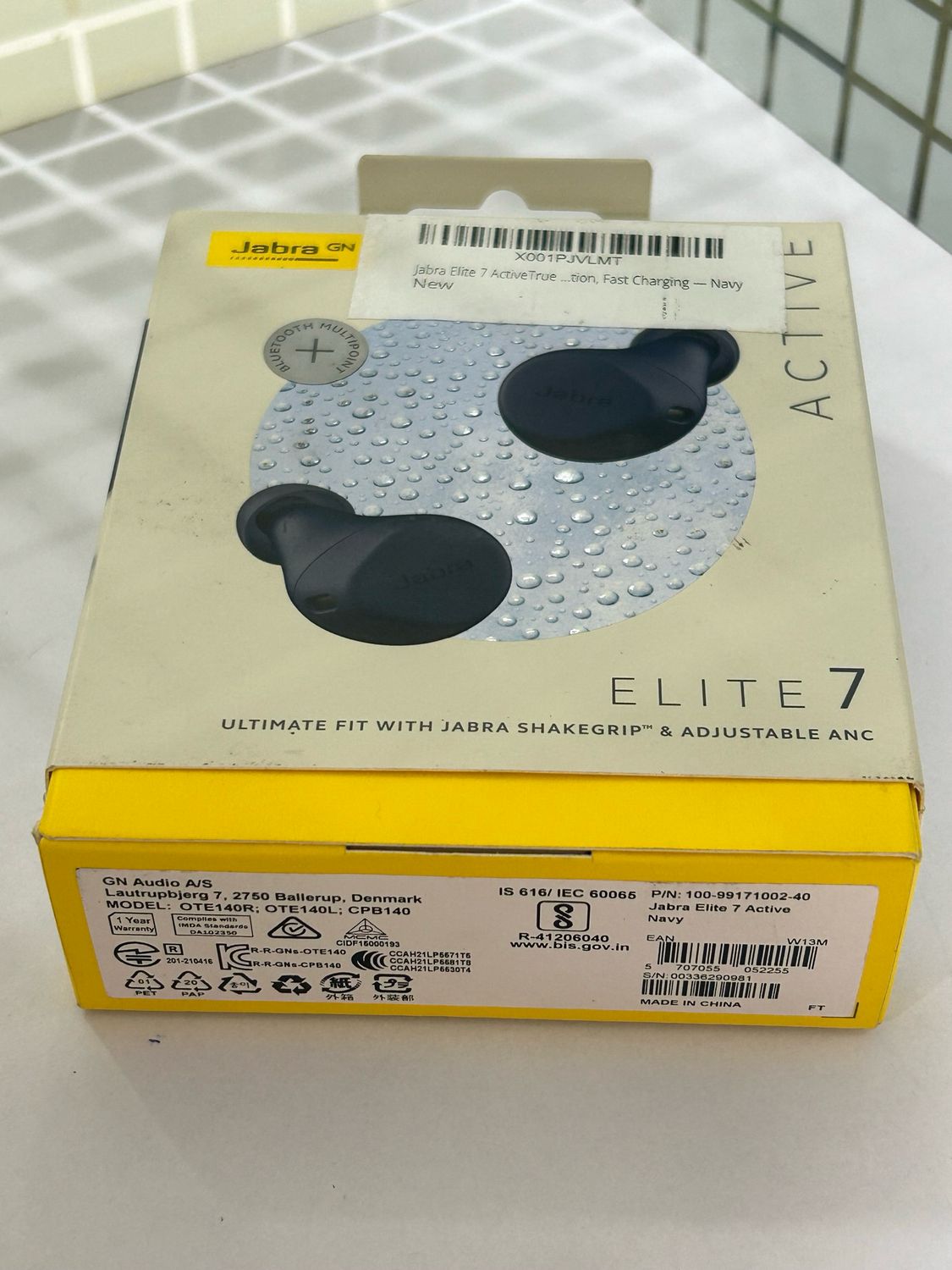 Jabra Elite 7 Active Earbuds, Navy Blue