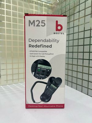 Beetel M25 Corded Landline Phone With Answering Machine (Black)