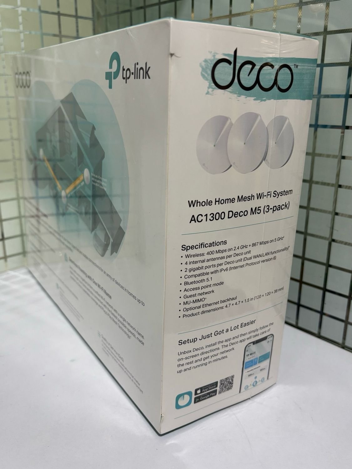 TP-Link Deco M5 Home Wi-fi System Mesh Router, Pack of 3 TP-Link Deco M5 Home Wi-fi System Mesh Router, Pack of 3