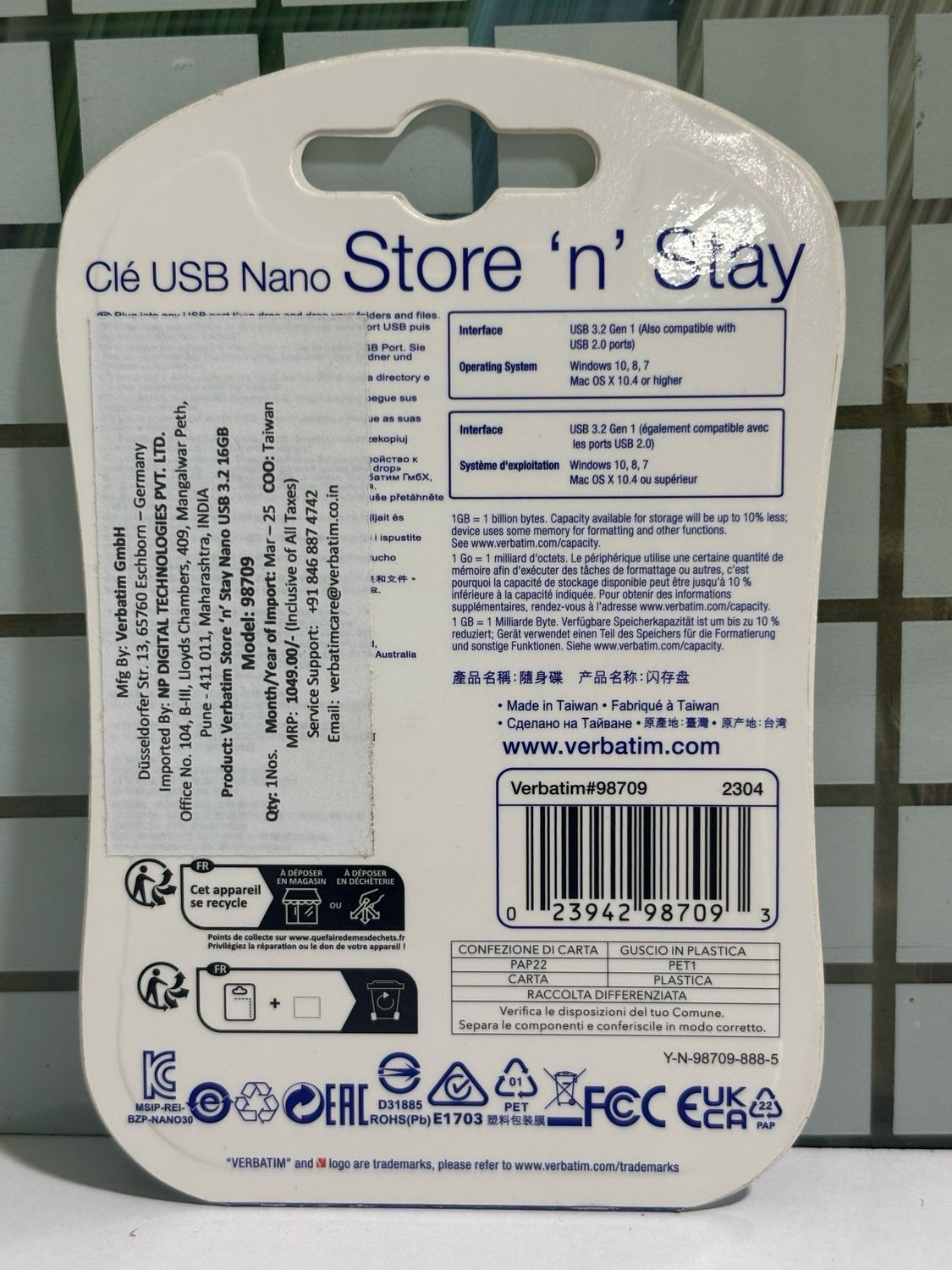 Verbatim 16GB Nano 3.2 Pen Drive (Pack of 10) Verbatim 16GB Nano 3.2 Pen Drive (Pack of 10)