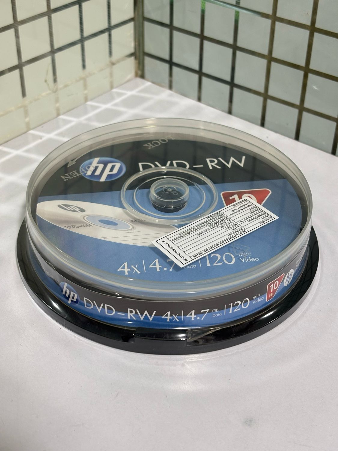 HP DVD-RW 4.7GB Blank Disk’s (Pack of 10) Container Pack