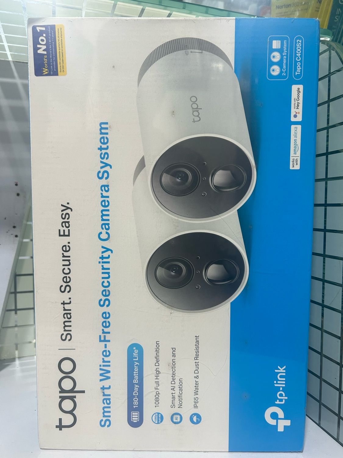 Tapo C400S2 Smart Wire-Free Security Camera System, 2-Camera System