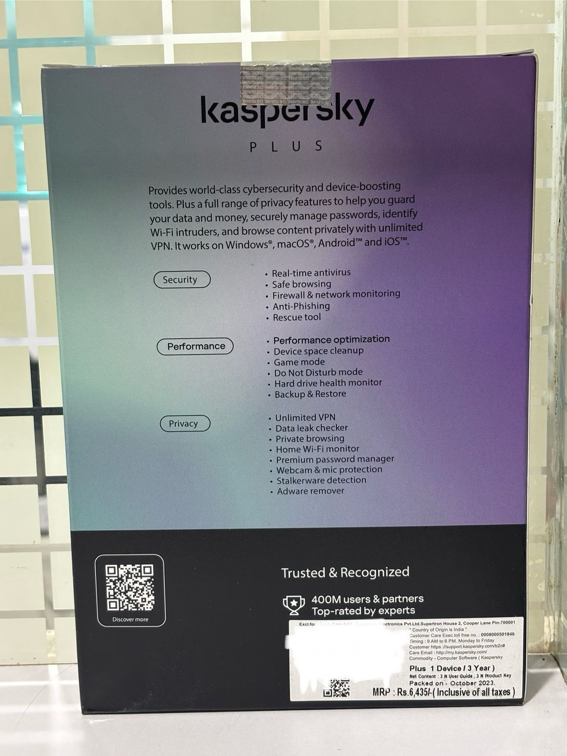 New, 1 User, 3 Year, Kaspersky Plus (internet security) New, 1 User, 3 Year, Kaspersky Plus (internet security)